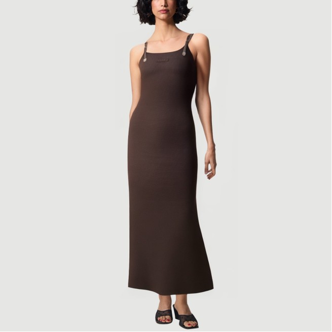 Sexy slim-fit slit back dress