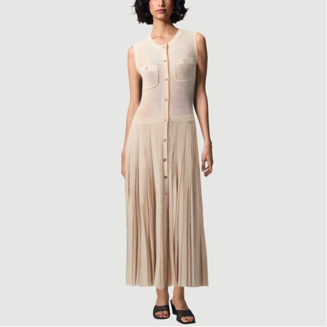 French style solid hollow dress