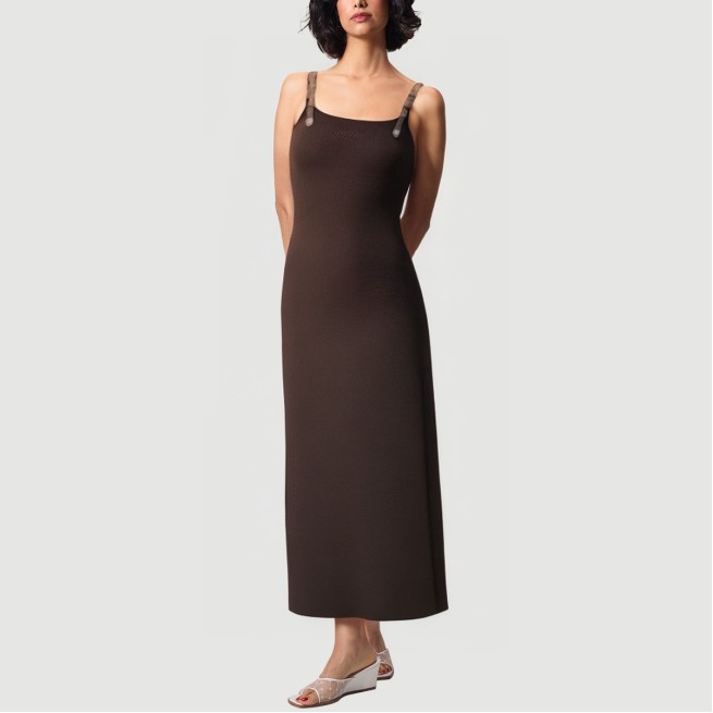 Sexy slim-fit slit back dress