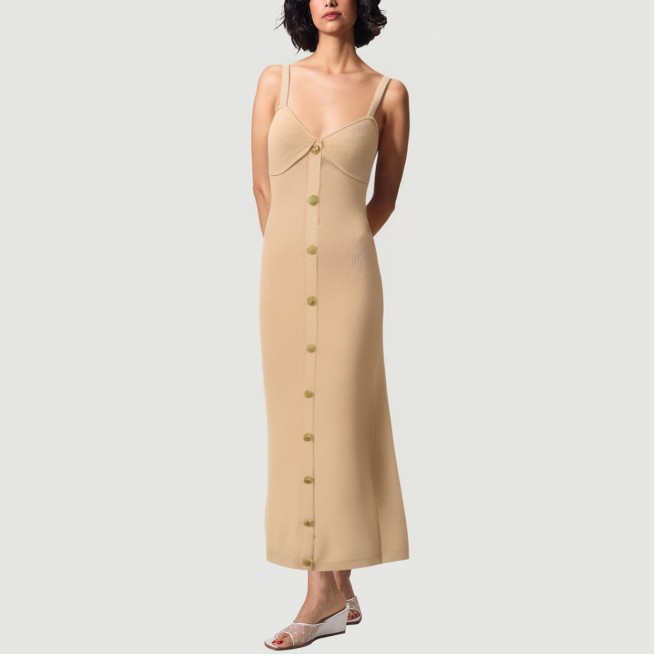 Sexy slim V-neck knitted dress
