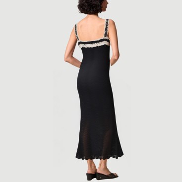 High street style hollow knit mermaid dress