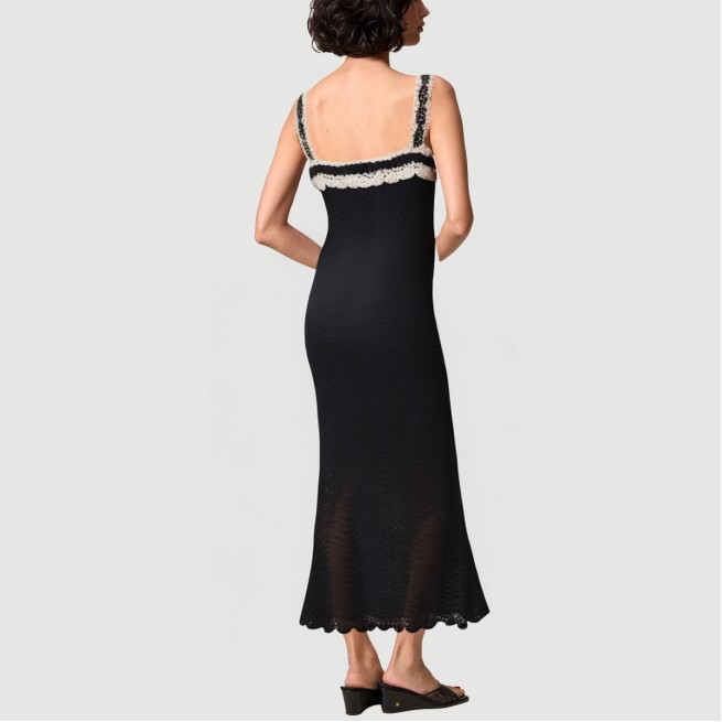 High street style hollow knit mermaid dress