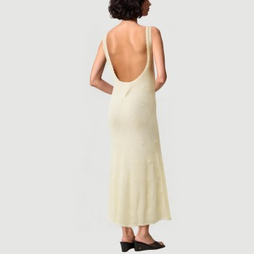 Elegant crocheted hollow knitted long skirt