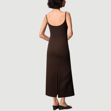 Sexy slim-fit slit back dress