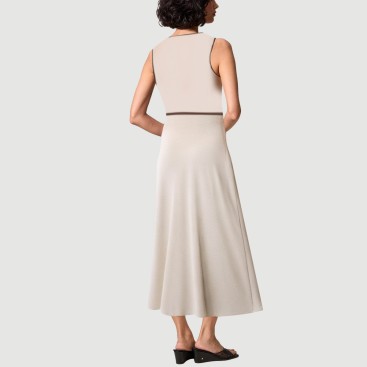 Elegant plaid V-neck sleeveless maxi dress