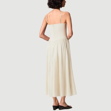 Blue sailor round neck sleeveless zipper dress