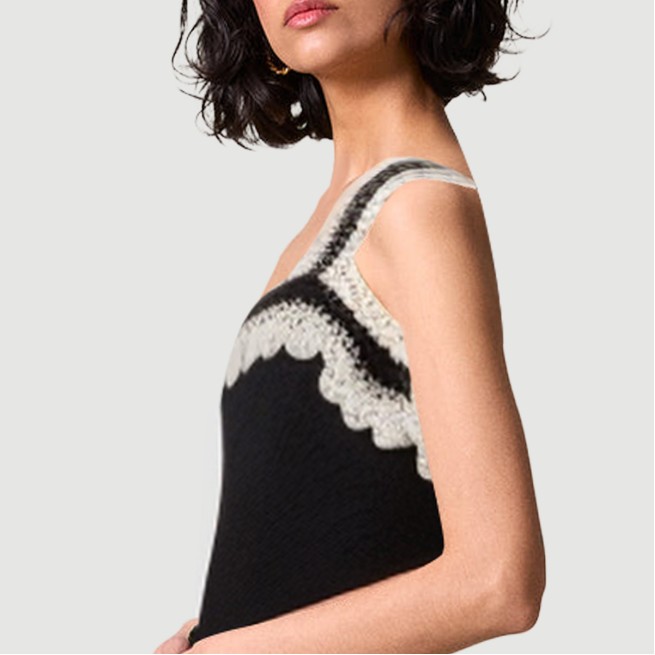 High street style hollow knit mermaid dress