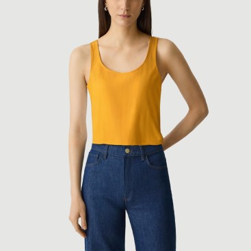 Women's solid color square neck vest