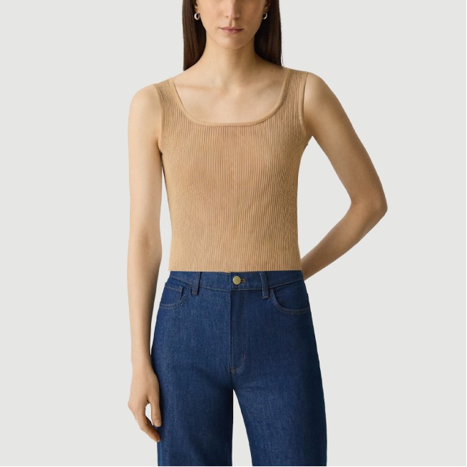 Vintage Square Neck Knit Slim Camisole