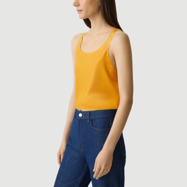 Women's solid color square neck vest
