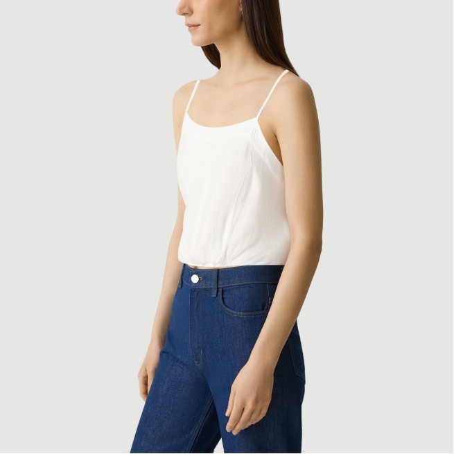 Vintage open back ruffled camisole