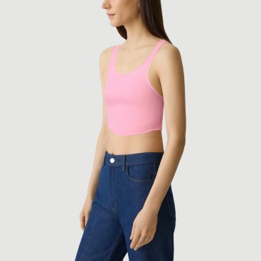 Summer Retro Backless Short Camisole
