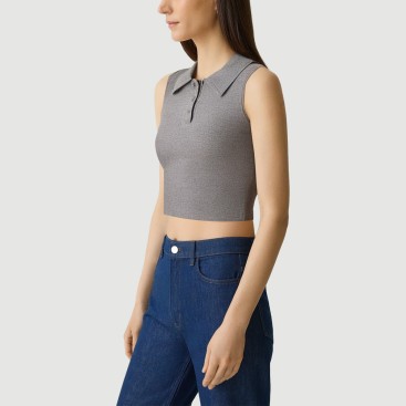 Vintage Sleeveless Slim-Fit Tank Top