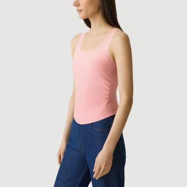 Round neck tight cropped camisole