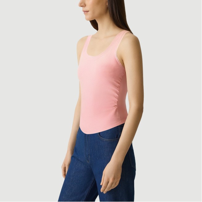 Round neck tight cropped camisole