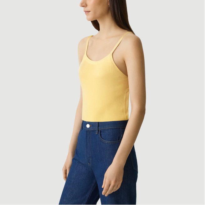 Women's knitted lace trim camisole
