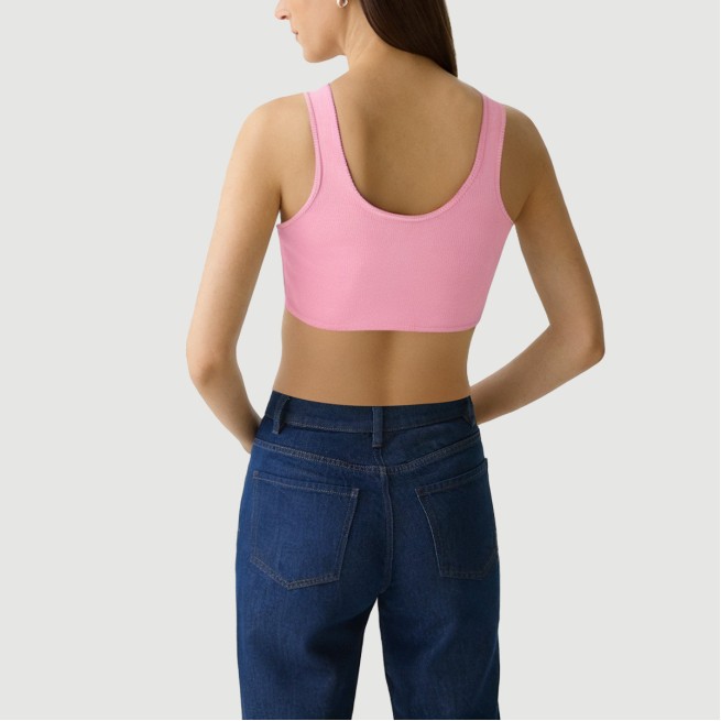 Summer Retro Backless Short Camisole