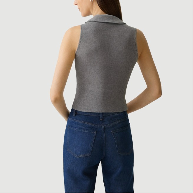 Vintage Sleeveless Slim-Fit Tank Top