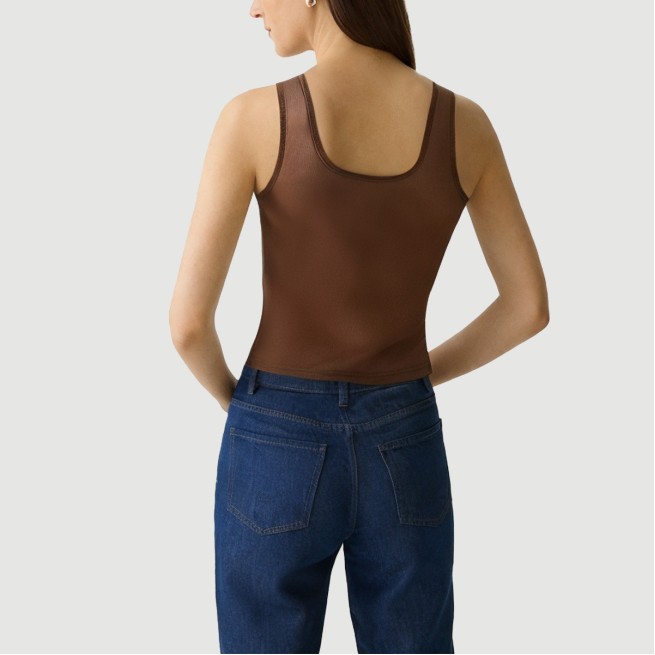 Fashion Square Neck Ribbed Camisole