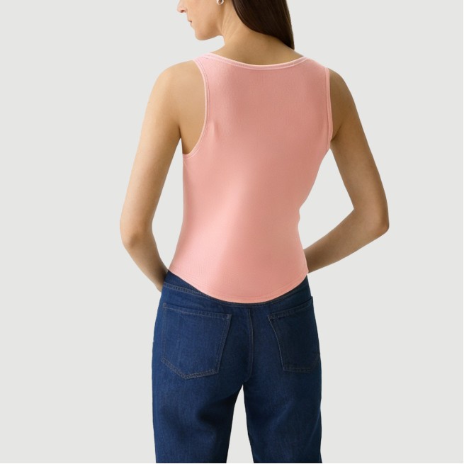 Round neck tight cropped camisole