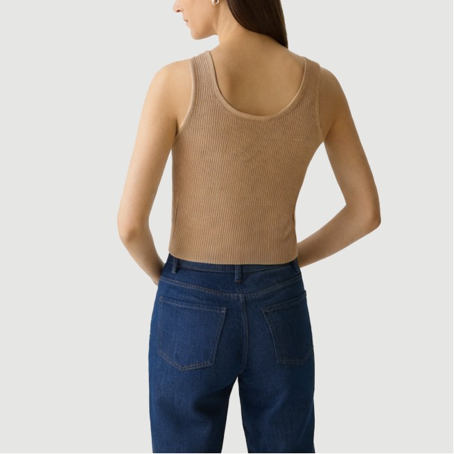 Vintage Square Neck Knit Slim Camisole