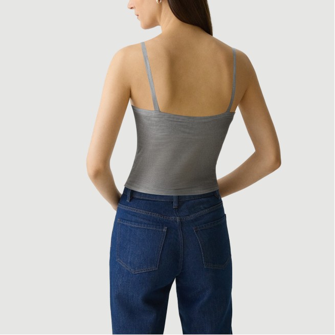 Sexy V-neck Button-Front Knit Tank Top
