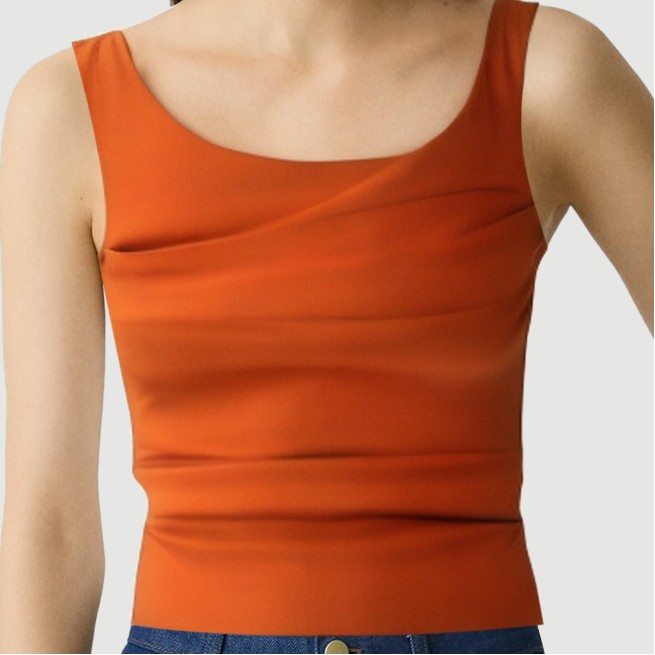 Tricolor Ruffle Sleeveless Camisole