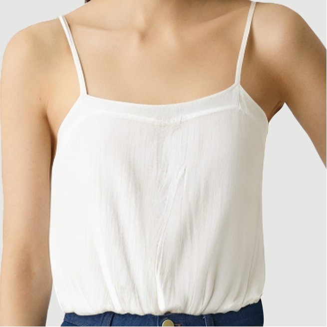 Vintage open back ruffled camisole