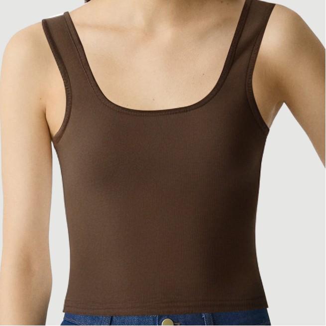 Fashion Square Neck Ribbed Camisole
