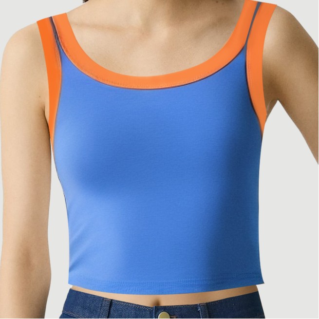 Vintage Contrast Trim Cutout Camisole