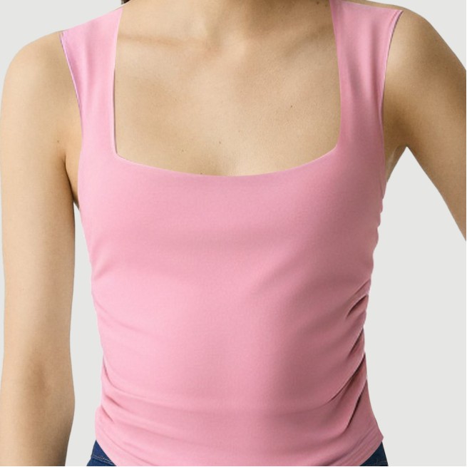 Retro Square Neck Slim Camisole