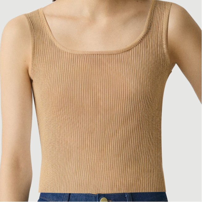 Vintage Square Neck Knit Slim Camisole