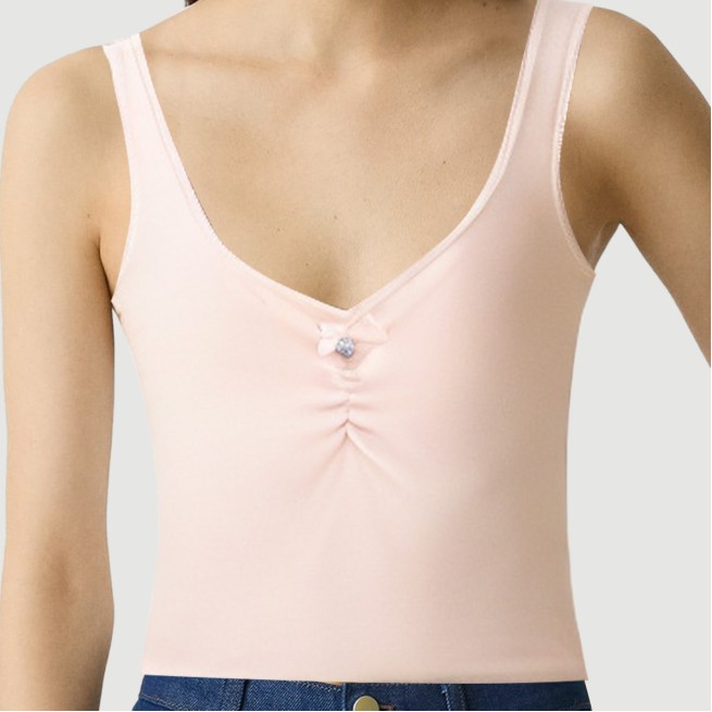 Bow Strapless Sexy Knit Vest Top